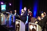 Frank Lamphere's band performs at the Little City Gala at the Hyatt Regency Chicago. November 16, 2013